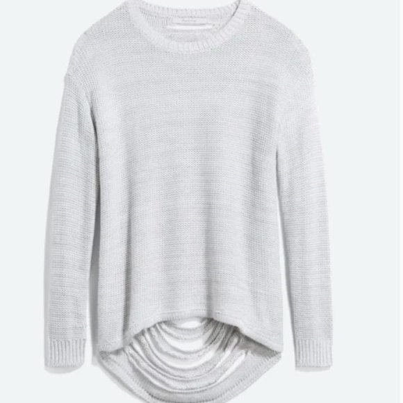 HARPER LANE - Olie Distressed Back Cotton Blend Sweater - Picture 1 of 2